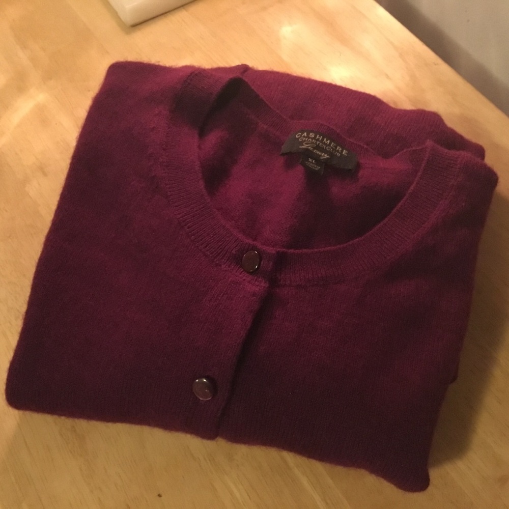 Magenta cashmere cardigan XL